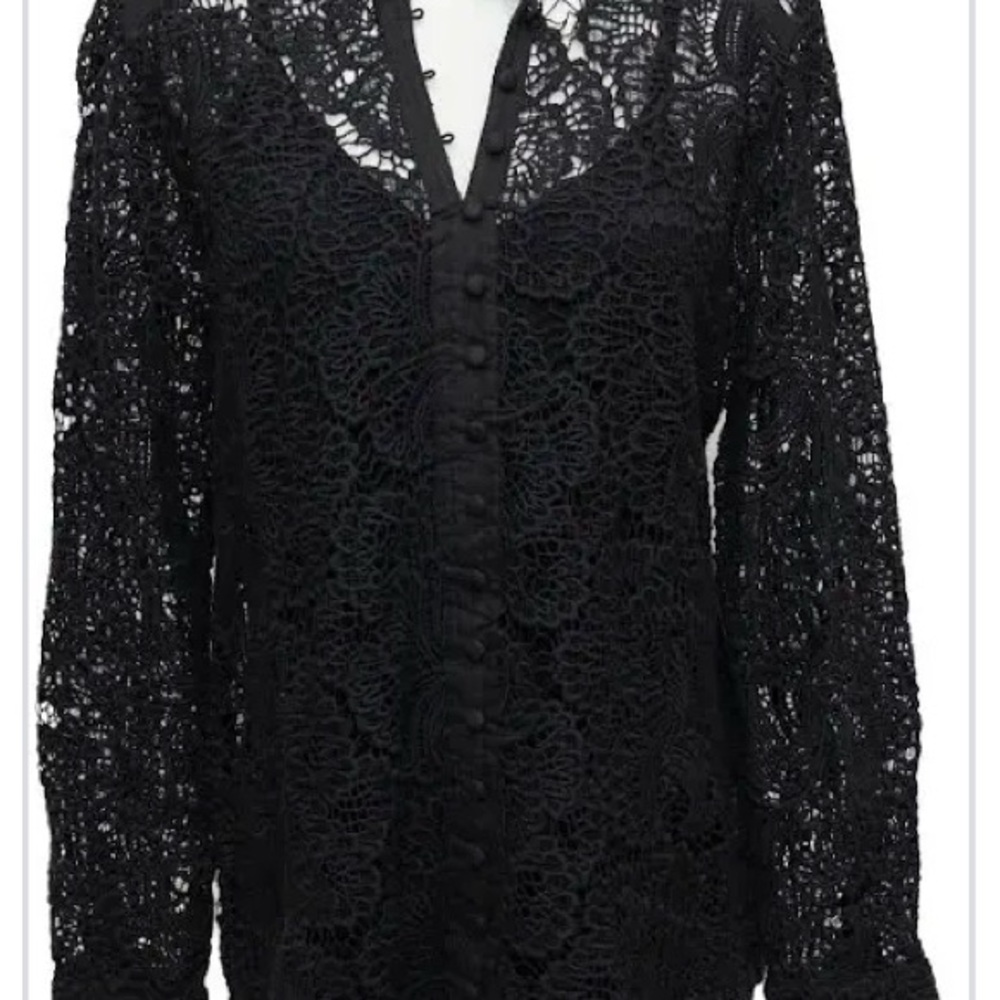 Elegant Black Lace Top